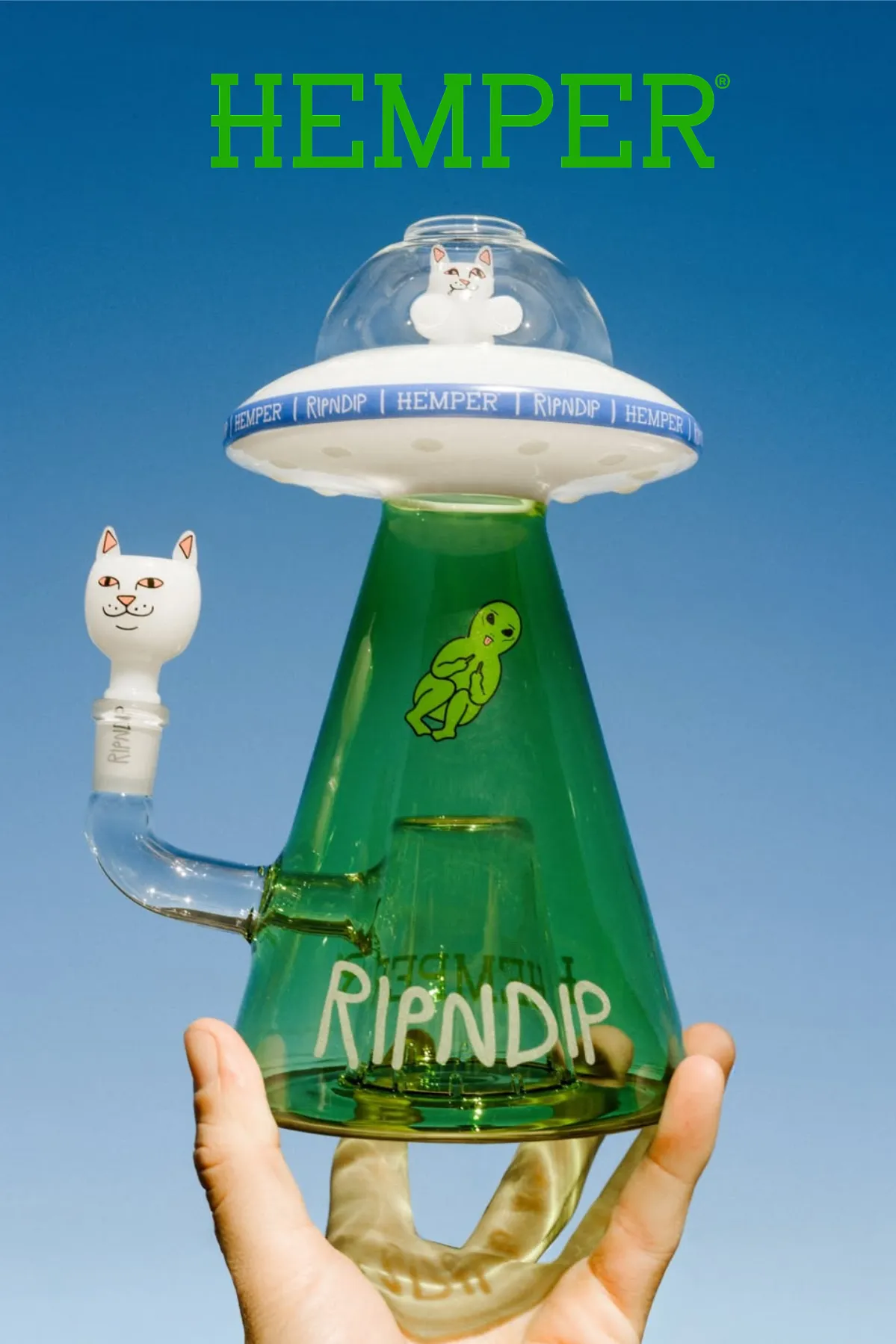 Pipe420 Glassware – Hemper RipNDip functional glass bong from curated glassware and fresh drops collection